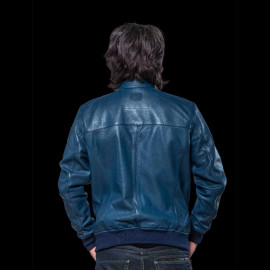 Leather Jacket 24h Le Mans Royal Blue Travis 27477-0012 - men