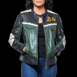 Leather Jacket 24h Le Mans Dark Green Stacie 27479-3037 - women