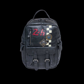 24h Le Mans Backpack Black Leather Jack 27468-3046