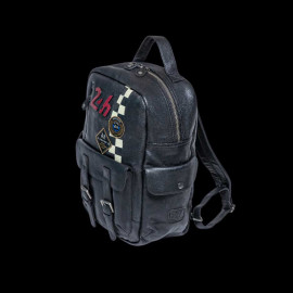 24h Le Mans Backpack Black Leather Jack 27468-3046