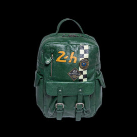 24h Le Mans Backpack Dark Green Leather Jack 27468-3037