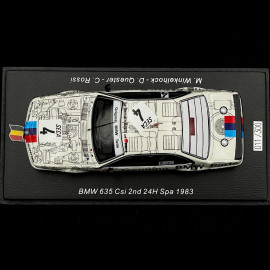 BMW 635 Csi n° 4 2nd 24h Spa 1983 1/43 Spark SB654