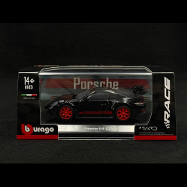 Porsche 911 GT3 RS Type 992 2023 Black / Red Stripes 1/43 Bburago 38313