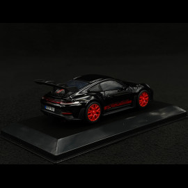 Porsche 911 GT3 RS Type 992 2023 Black / Red Stripes 1/43 Bburago 38313