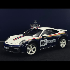 Porsche 911 Dakar Typ 992 n° 953 Roughroads 2023 Enzianblau / Weiß  1/18 Norev 187240