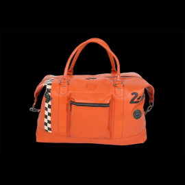 Sehr große Ledertasche 24h Le Mans Weekender 72H Orange Matthew 27470-2090