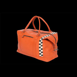 Sehr große Ledertasche 24h Le Mans Weekender 72H Orange Matthew 27470-2090