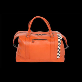 Sehr große Ledertasche 24h Le Mans Weekender 72H Orange Matthew 27470-2090