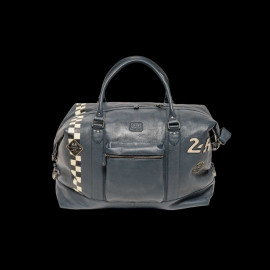 Sehr große Ledertasche 24h Le Mans Weekender 72H Royal Blau Matthew 27470-0012