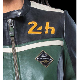 Leather Jacket 24h Le Mans Dark Green Stacie 27479-3037 - women