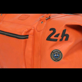 Sehr große Ledertasche 24h Le Mans Weekender 72H Orange Matthew 27470-2090