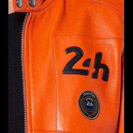 Leather Jacket 24h Le Mans Orange Travis 27477-2090 - men