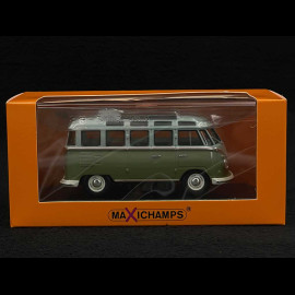 Volkswagen Transporter T1 Samba Minibus 1961 Green / Grey 1/43 Minichamps 940052300