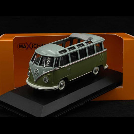 Volkswagen Transporter T1 Samba Minibus 1961 Green / Grey 1/43 Minichamps 940052300