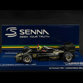 Ayrton Senna Lotus Renault 97T n° 12 First Career Win Sieger GP Portugal 1985 F1 1/43 Minichamps 540853312