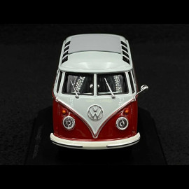 Volkswagen Transporter T1 Samba Minibus 1961 Red / Grey 1/43 Minichamps 940052301