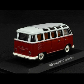 Volkswagen Transporter T1 Samba Minibus 1961 Red / Grey 1/43 Minichamps 940052301