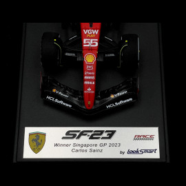 Carlos Sainz Jr Ferrari SF23 n° 55 Winner GP Singapore 2023 F1 1/43 LookSmart LSF1054