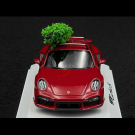 Porsche 911 Turbo S Typ 992 2023 mit Weihnachtsbaum Karminrot 1/43 Minichamps WAP0201630SXMS