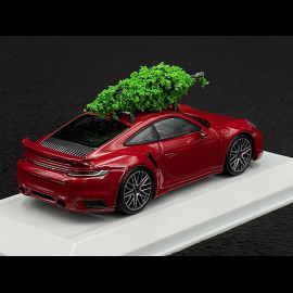 Porsche 911 Turbo S Typ 992 2023 mit Weihnachtsbaum Karminrot 1/43 Minichamps WAP0201630SXMS