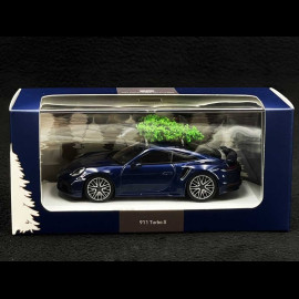 Porsche 911 Turbo S Typ 992 2023 mit Weihnachtsbaum Enzianblau 1/43 Minichamps WAP0201640SXMS