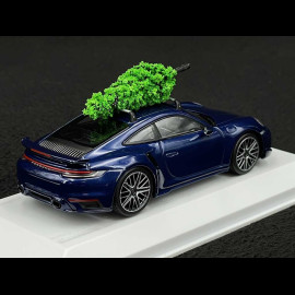 Porsche 911 Turbo S Typ 992 2023 mit Weihnachtsbaum Enzianblau 1/43 Minichamps WAP0201640SXMS