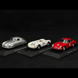 Trio Porsche 356 SL 550 Spyder & 911 1/43 Spark