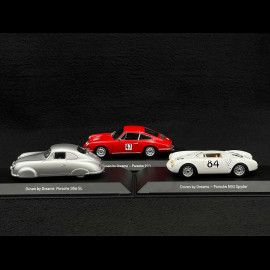 Trio Porsche 356 SL 550 Spyder & 911 1/43 Spark