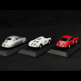 Trio Porsche 356 SL 550 Spyder & 911 1/43 Spark