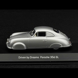 Porsche 356 SL Gilberte Thirion 1952 Silber 1/43 Spark MAP02000223