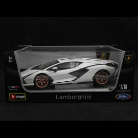 Lamborghini Sian Hybrid FKP37 2020 Weiß 1/18 Bburago 11046W