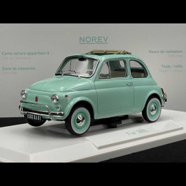 Birth Gift Fiat 500 L 1968 Pastel Blue 1/18 Norev 187777