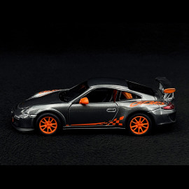 Porsche 911 GT3 RS Type 997 2010 Pull Back Toy Arctic Grey 1/36 Kinsmart 61175