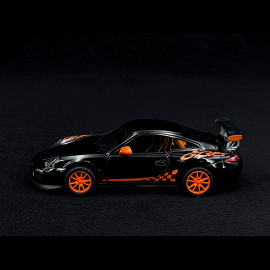 Porsche 911 GT3 RS Typ 997 2010 Spielzeug Reibung Schwarz 1/36 Kinsmart 61175