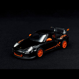 Porsche 911 GT3 RS Typ 997 2010 Spielzeug Reibung Schwarz 1/36 Kinsmart 61175