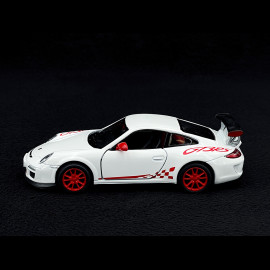 Porsche 911 GT3 RS Type 997 2010 Pull Back Toy Carrara White 1/36 Kinsmart 61175