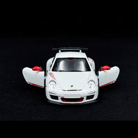 Porsche 911 GT3 RS Type 997 2010 Pull Back Toy Carrara White 1/36 Kinsmart 61175