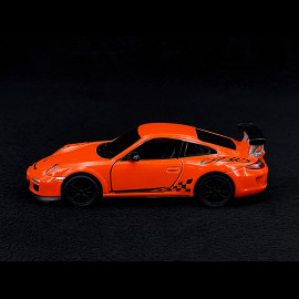 Porsche 911 GT3 RS Typ 997 2010 Spielzeug Reibung Orange 1/36 Kinsmart 61175