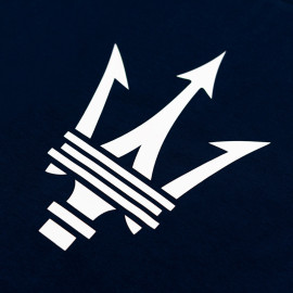 T-shirt Maserati Tridente Grande Logo Marineblau MA241M008BL - Herren