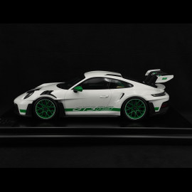 Porsche 911 GT3 RS Type 992 2023 Tribute To 1972 Carrera RS White / Green Stripes 1/12 Spark WAP0231550P002