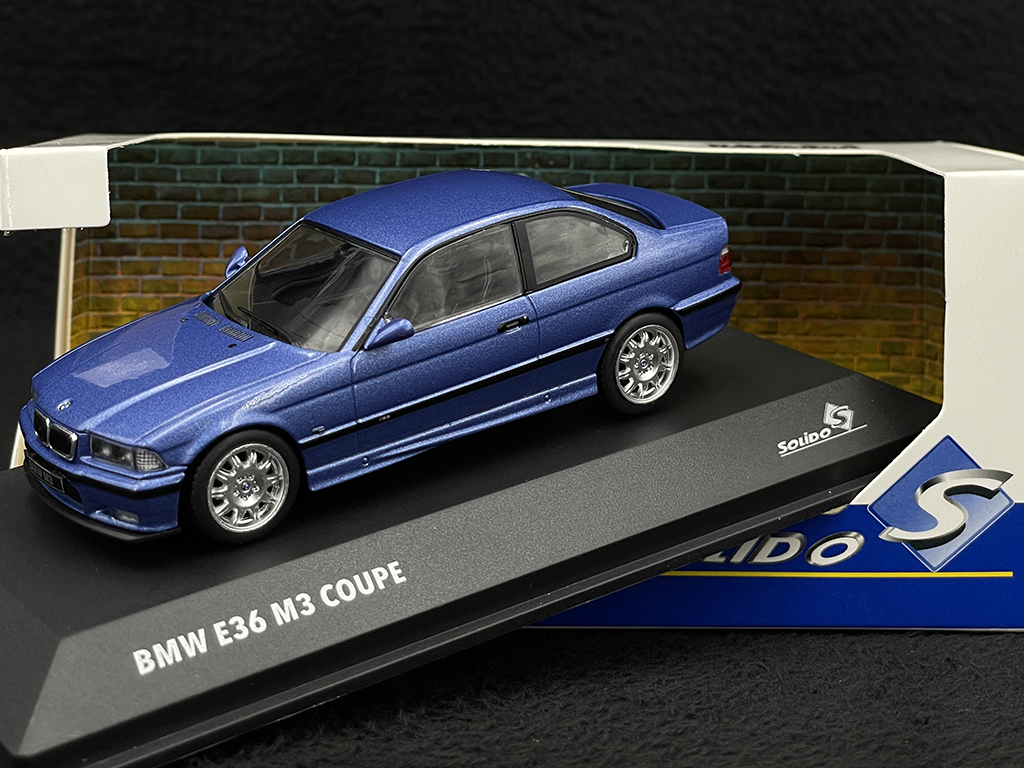 BMW Bleue 1:43 Solido 1:43 BMW E36 Coupé M3 (1999) Bleu - Modèle Réduit Déjà Assemblé - Neuf Sous Blister