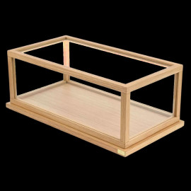 1/12 display case glass and oak for miniatures Premium oak base