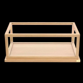 1/12 display case glass and oak for miniatures Premium oak base