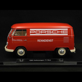 Volkswagen Bulli T1 "Porsche Renndienst" 1963 Rot 1/18 Welly 18053TDA