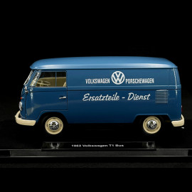 VW Bulli T1 Porsche Transporter Ersatzteile Dienst 1963 blau 1/18 Welly 18053W