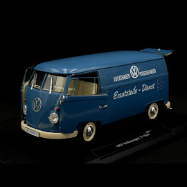 VW Bulli T1 Porsche Transporter Ersatzteile Dienst 1963 blau 1/18 Welly 18053W