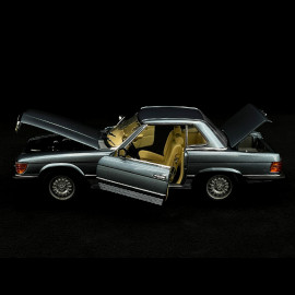 Mercedes-Benz 350 SL R107 Hardtop 1977 Hellblau Metallic 1/18 Sunstar 4666