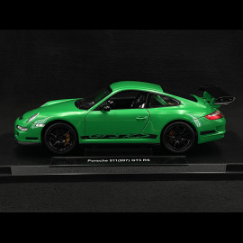 Porsche 911 GT3 RS 997 3.6 ph 1 green / black stripes 2007 1/18 Welly 18015GN