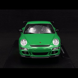 Porsche 911 GT3 RS 997 3.6 ph 1 green / black stripes 2007 1/18 Welly 18015GN