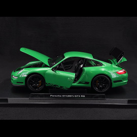 Porsche 911 GT3 RS 997 3.6 ph 1 green / black stripes 2007 1/18 Welly 18015GN